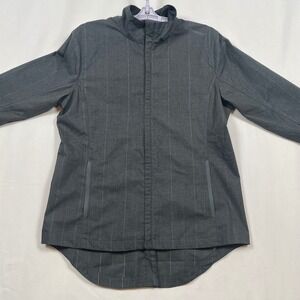 Brooks Running Jacket Pinstripe Lightweight Athletic‎ Gray Size L